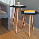 Kit com 2 Mesas Laterais Redondas - Canto de Sofá